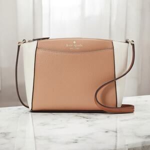 Kate Spade Monica Crossbody Pebbled Leather Purse Light Fawn Multi KC464